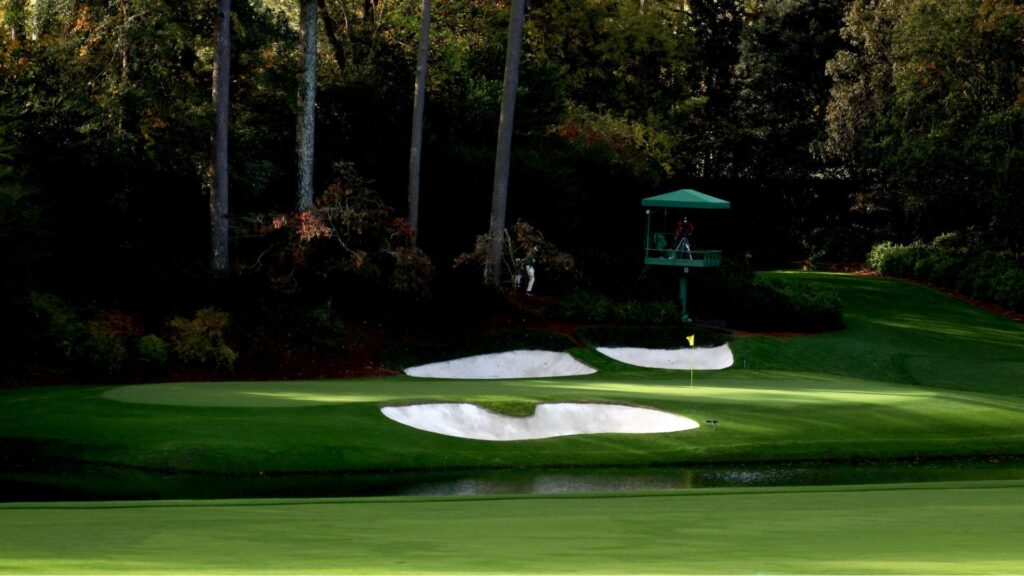 Amen Corner at Augusta National during the Masters Tournament.